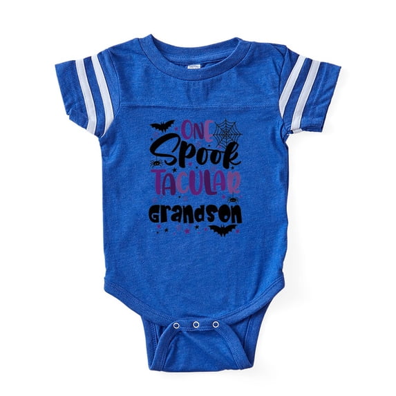 CafePress - Halloween Spooktacular Grandson - Cute Infant Baby Football Bodysuit