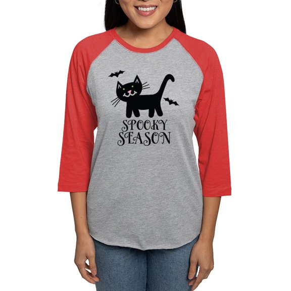 CafePress - Halloween Spooky Season Long Sleeve T Shirt - Womens Baseball Tee