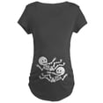 thumbnail image 1 of CafePress - Halloween Twin Skeletons Maternity Dark T Shirt - Maternity Dark T-Shirt, 1 of 3