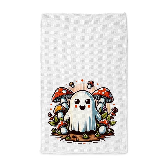 CafePress - Halloween Vintage Cottagecore Mushrooms - Tea Towel