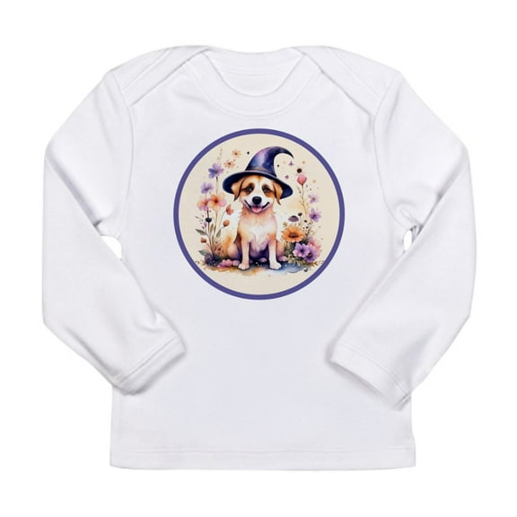 CafePress - Halloween Witch Puppy Dog Long Sleeve T Shirt - Long Sleeve Infant T-Shirt