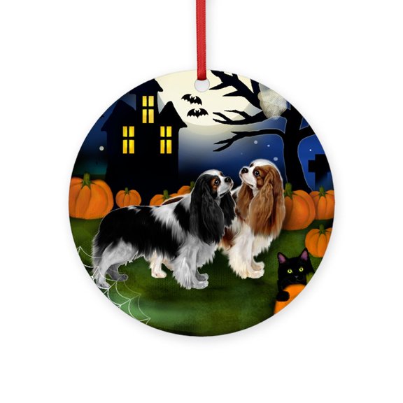 CafePress - Halp Ckcs - Round Wood Ornament 4"