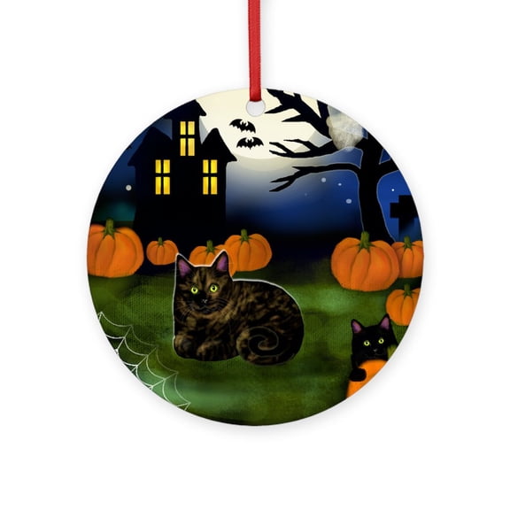 CafePress - Halp Tcat - Round Wood Ornament 4"