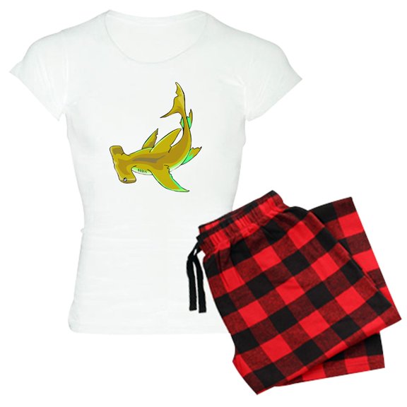 CafePress - Hammerhead Shark Women's Light Pajamas - Women's Short Sleeve Print T-Shirt and Pants Light Cotton Pajama Set