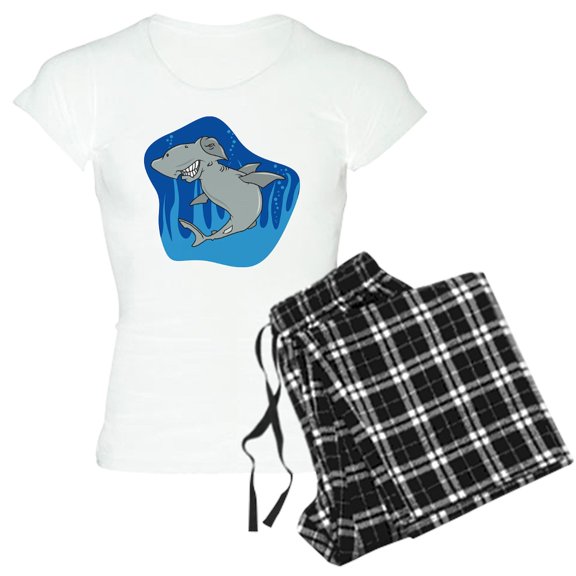 CafePress - Hammerhead Shark Women's Light Pajamas - Women's Short Sleeve Print T-Shirt and Pants Light Cotton Pajama Set