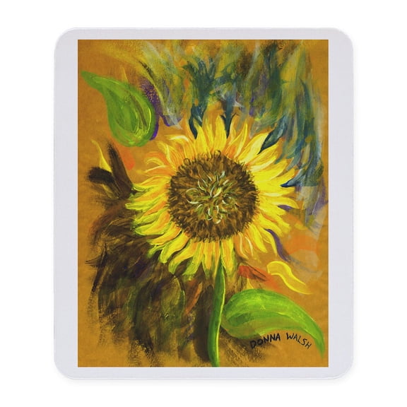 CafePress - Hand Painted Sunflower Mousepad - Non-slip Rubber Mousepad, Gaming Mouse Pad