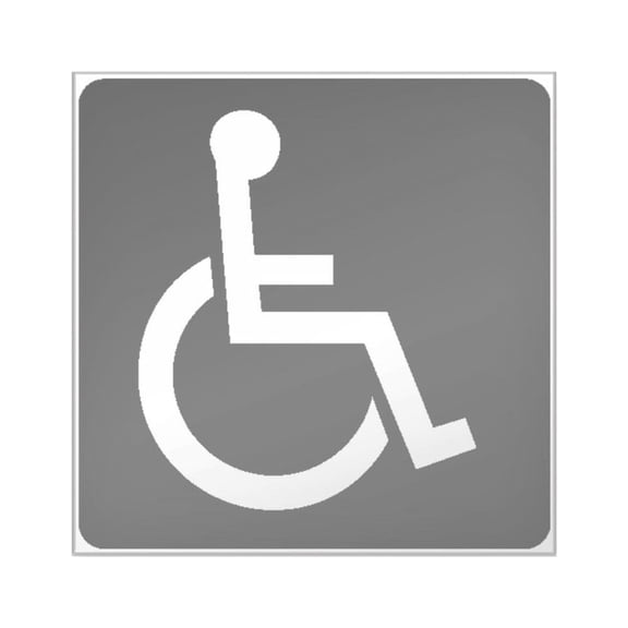 CafePress - Handicapped Sign Sticker - Square Sticker 3" x 3"