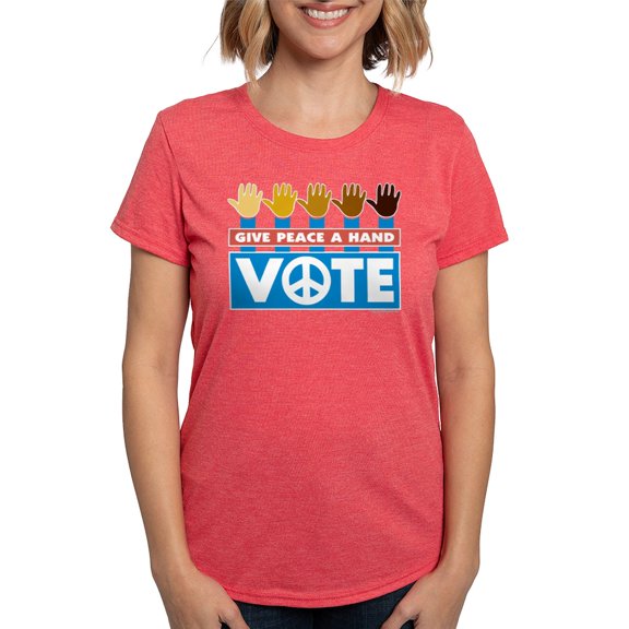 CafePress - Handslineup4_18Blk Womens Tri Blend T Shirt - Womens Tri-blend T-Shirt