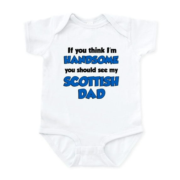 CafePress - Handsome Scottish Dad Infant Bodysuit - Baby Light Bodysuit, Size Newborn - 24 Months