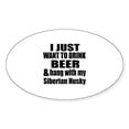 thumbnail image 1 of CafePress - Hang With My Siberian Husky - Sticker (Oval), 1 of 1