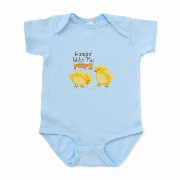 CafePress - Hangin With My PEEPS Body Suit - Baby Light Bodysuit, Size Newborn - 24 Months