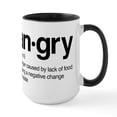 thumbnail image 1 of CafePress - Hangry Definition - 15 oz Ceramic Large White Novelty Mug, 1 of 4