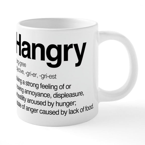 CafePress - Hangry Definition - 20 Ounce Ceramic Mega Mug