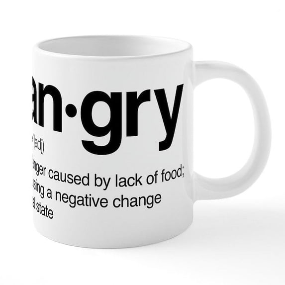CafePress - Hangry Definition - 20 Oz White Ceramic Mega Mug