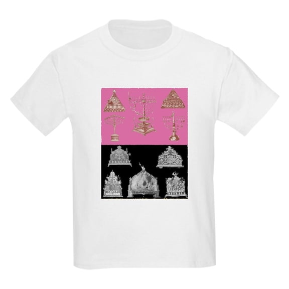 CafePress - Hanukkah Menorahs Kids Light T Shirt - Light Classic Kids Graphic, Short Sleeve T-Shirt, Sizes XS-XL