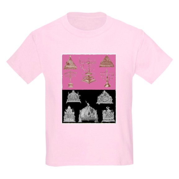 CafePress - Hanukkah Menorahs Kids Light T Shirt - Light Classic Kids Graphic, Short Sleeve T-Shirt, Sizes XS-XL
