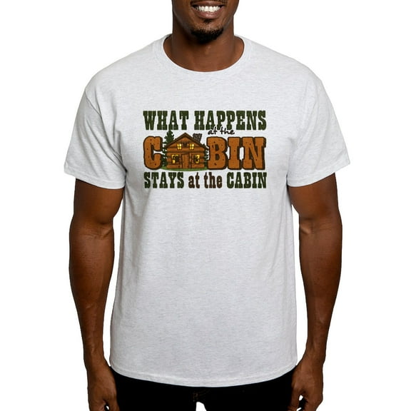 CafePress - Happens At The Cabin Light T Shirt - Men's Classic Graphic T-Shirt