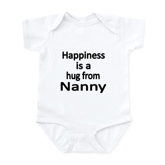 CafePress - Happiness Is A Hug From Nanny Body Suit - Baby Light Bodysuit, Size Newborn - 24 Months