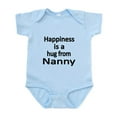 thumbnail image 1 of CafePress - Happiness Is A Hug From Nanny Body Suit - Baby Light Bodysuit, Size Newborn - 24 Months, 1 of 4