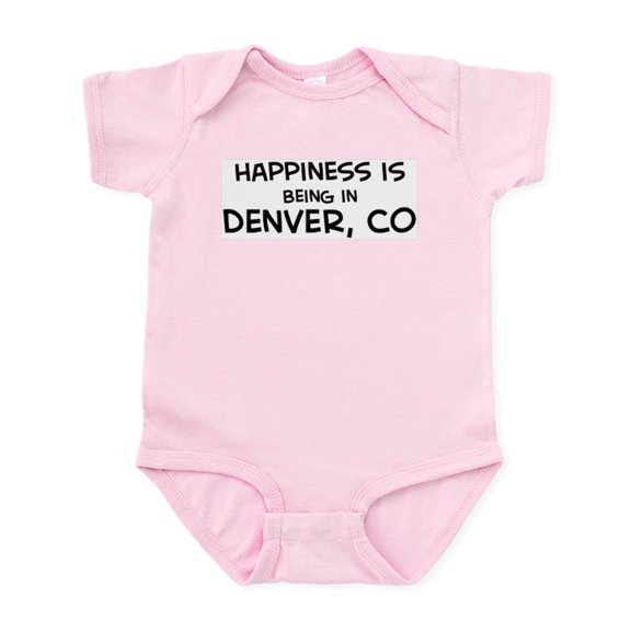 CafePress - Happiness Is Denver Infant Creeper - Baby Light Bodysuit, Size Newborn - 24 Months