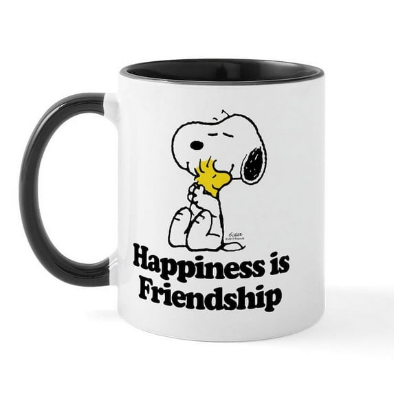 CafePress - Happiness Is Friendship - 11 oz Ceramic Mug - Novelty Coffee Tea Cup