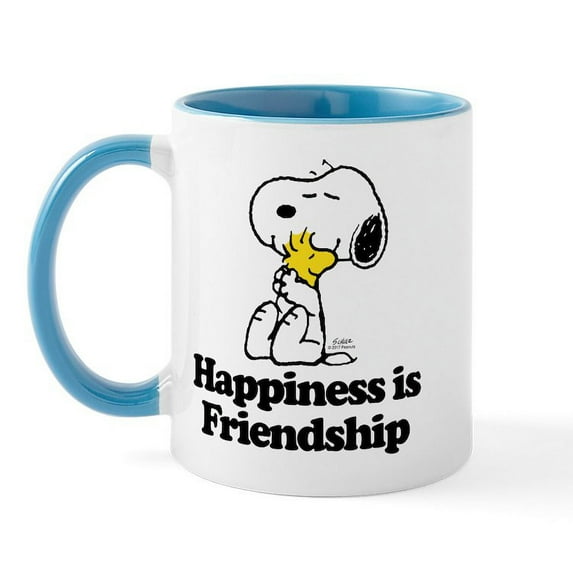 CafePress - Happiness Is Friendship - 11 oz Ceramic Mug - Novelty Coffee Tea Cup