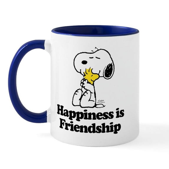 CafePress - Happiness Is Friendship - 11 oz Ceramic Mug - Novelty Coffee Tea Cup