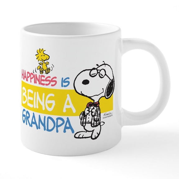 CafePress - Happinessisgrandpa - 20 Ounce Ceramic Mega Mug
