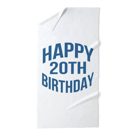 CafePress - Happy 20Th Birthday - Large Beach Towel, Soft 30"x60" Towel with Unique Design