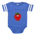 thumbnail image 1 of CafePress - Happy Apple 2 - Cute Infant Baby Football Bodysuit, 1 of 3