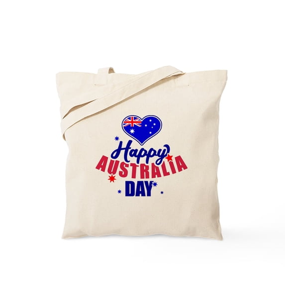 CafePress - Happy Australia Day - Unisex Canvas Tote Bag, Beige, 1-Piece