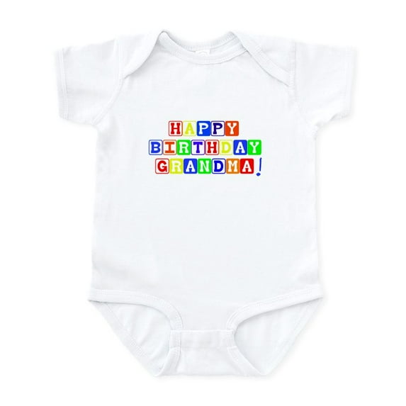 CafePress - Happy Birthday Grandma Infant Bodysuit - Baby Light Bodysuit, Size Newborn - 24 Months