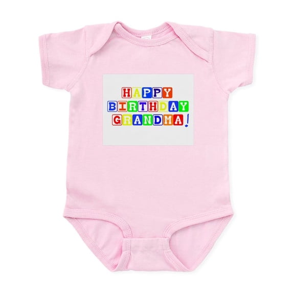 CafePress - Happy Birthday Grandma Infant Bodysuit - Baby Light Bodysuit, Size Newborn - 24 Months