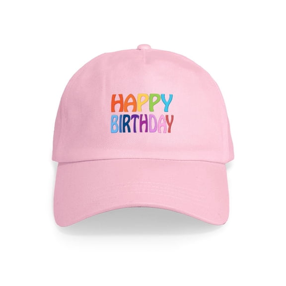 CafePress - Happy Birthday Happy Cap - Adjustable 100% Brushed Unisex Casual Cotton Baseball Cap, Beige, 1