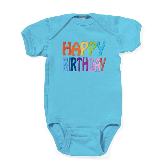 CafePress - Happy Birthday Happy - Cute Infant Bodysuit Baby Romper - Size Newborn - 24 Months