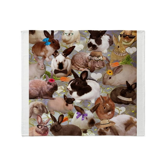 CafePress - Happy Bunnies - Soft Fleece Throw Blanket, 50"x60" for All Ages