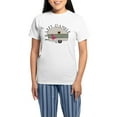 thumbnail image 1 of CafePress - Happy Camper Pajamas - Women's Short Sleeve Print T-Shirt and Pants Light Cotton Pajama Set, 1 of 7