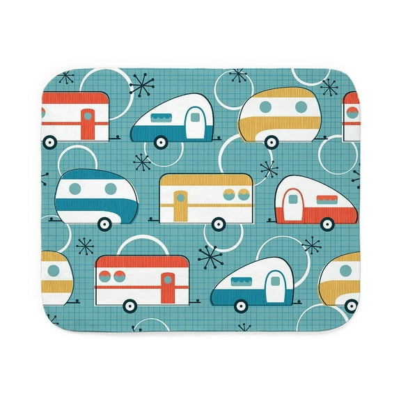 CafePress - Happy Camper - Sherpa Fleece Throw Blanket 60" x 50"