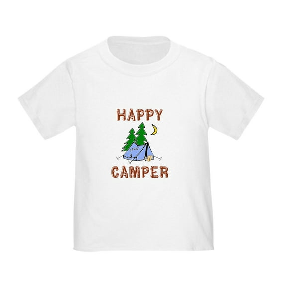 CafePress - Happy Camper Toddler T Shirt - Cute Toddler T-Shirt, 100% Cotton