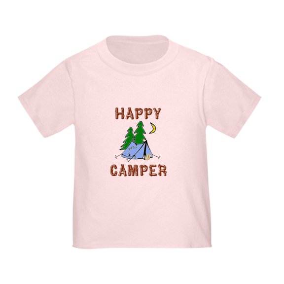 CafePress - Happy Camper Toddler T Shirt - Cute Toddler T-Shirt, 100% Cotton