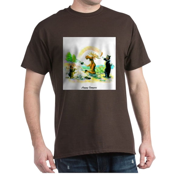 CafePress - Happy Campers T Shirt - Men's Classic Graphic Cotton T-Shirt