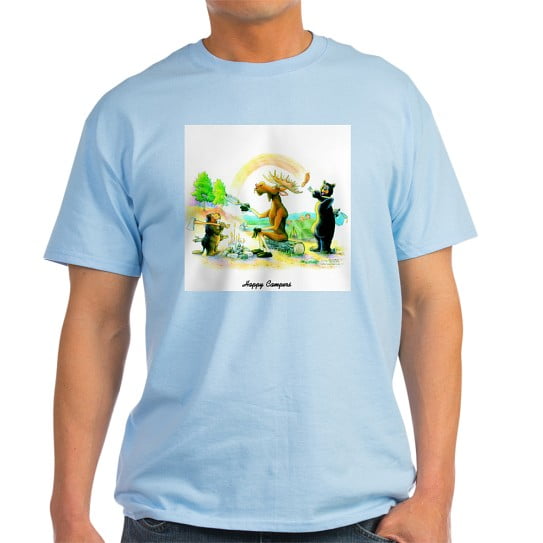CafePress - Happy Campers T Shirt - Men's Classic Cotton T-Shirts