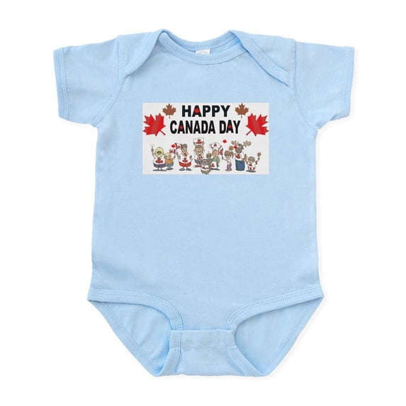 CafePress - Happy Canada Day Infant Bodysuit - Baby Light Bodysuit, Size Newborn - 24 Months