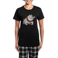 thumbnail image 1 of CafePress - Happy Cartoon Bulldog Women's Dark Pajamas - Women's Short Sleeve Print T-Shirt and Pants Dark Cotton Pajama Set, 1 of 7
