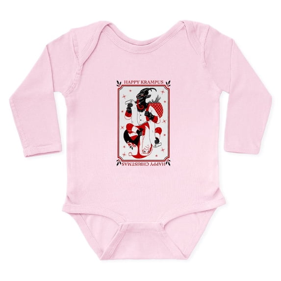 CafePress - Happy Christmas Krampus Body Suit - Long Sleeve Cotton Baby Bodysuit