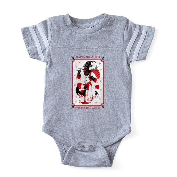 CafePress - Happy Christmas Krampus - Cute Infant Baby Football Bodysuit