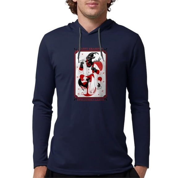 CafePress - Happy Christmas Krampus Long Sleeve T Shirt - Mens Hooded Shirt