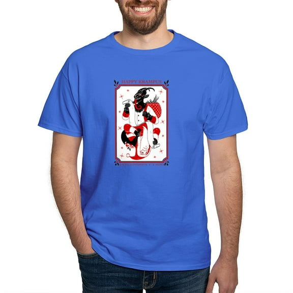 CafePress - Happy Christmas Krampus T Shirt - Men's Classic Graphic Cotton T-Shirt