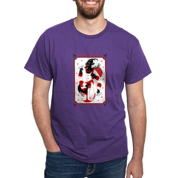 CafePress - Happy Christmas Krampus T Shirt - Men's Classic Graphic Cotton T-Shirt