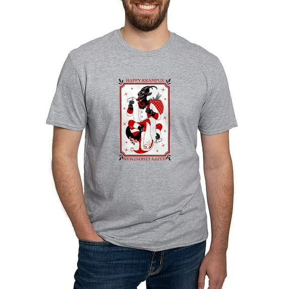 CafePress - Happy Christmas Krampus T Shirt - Fitted T-Shirt, Vintage Fit Soft Cotton Tee